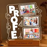 Transparent Gift Lámpara con 3 Fotos Personalizadas para Profesores. Lámpara Decorativa con Fotos de Alumnos. Regalos Originales Fin de Curso. Regalos Personalizados para Profesores y Profesoras.