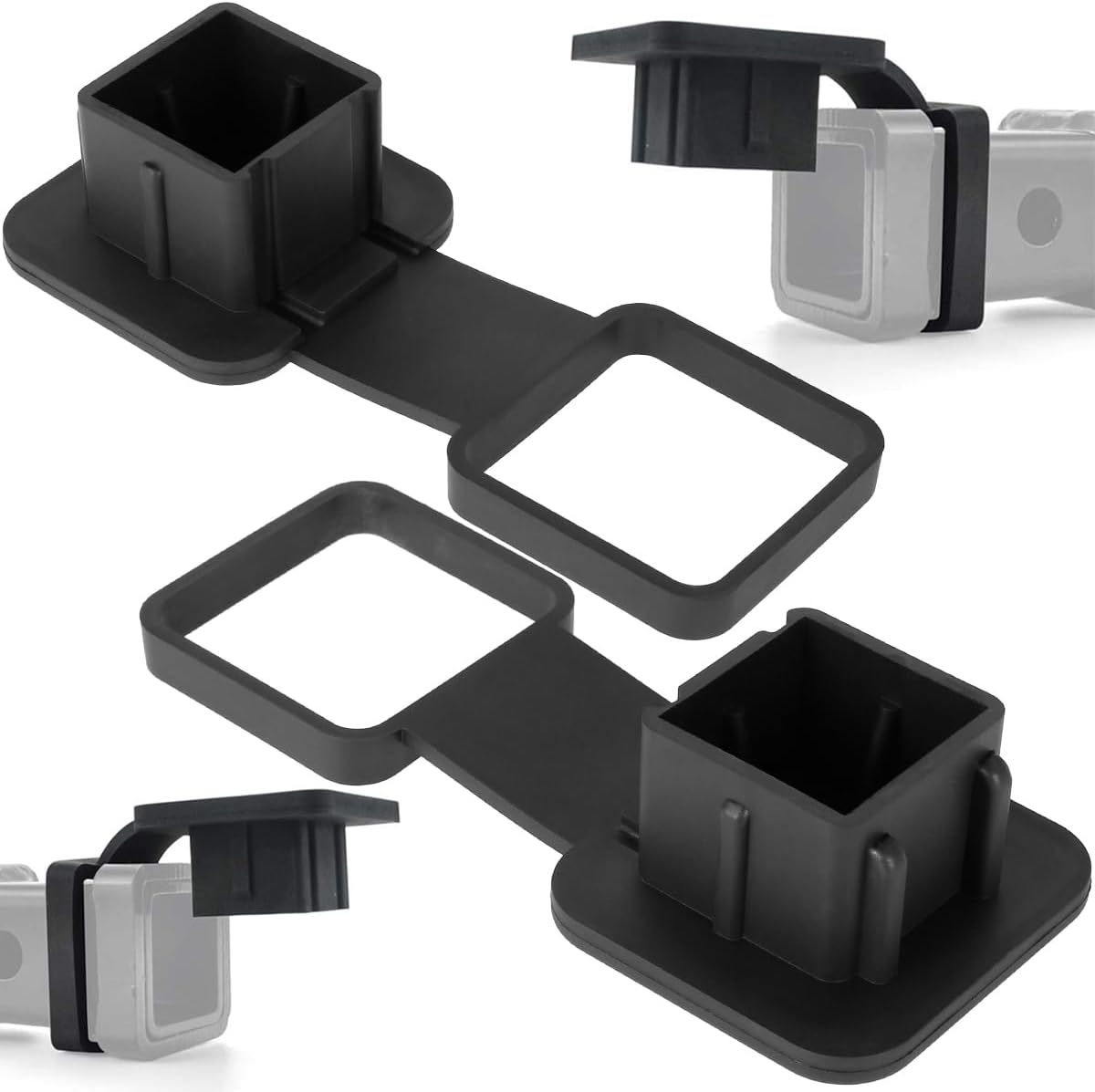 2Pcs Trailer Hitch Cover Fits 2 Inch Receivers Tow Cover Auto Trailer