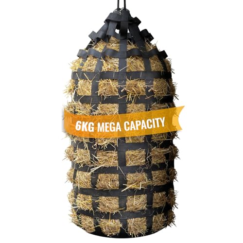 Biigdan Heunetz für Pferde Groß,Engmaschig Heusack für 6kg Heu,XXL Portable