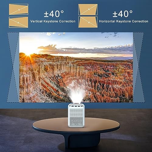 Image of TOPTRO ET31 720p Native Resolution Projector for Home 4K Support, 4000 Lumen (350ANSI) Android 10 WiFi BT 5.1 Inbuilt Netflix PrimeVideo Hotstar 3W Speaker HDMI USB 180 inch Max Display (White)