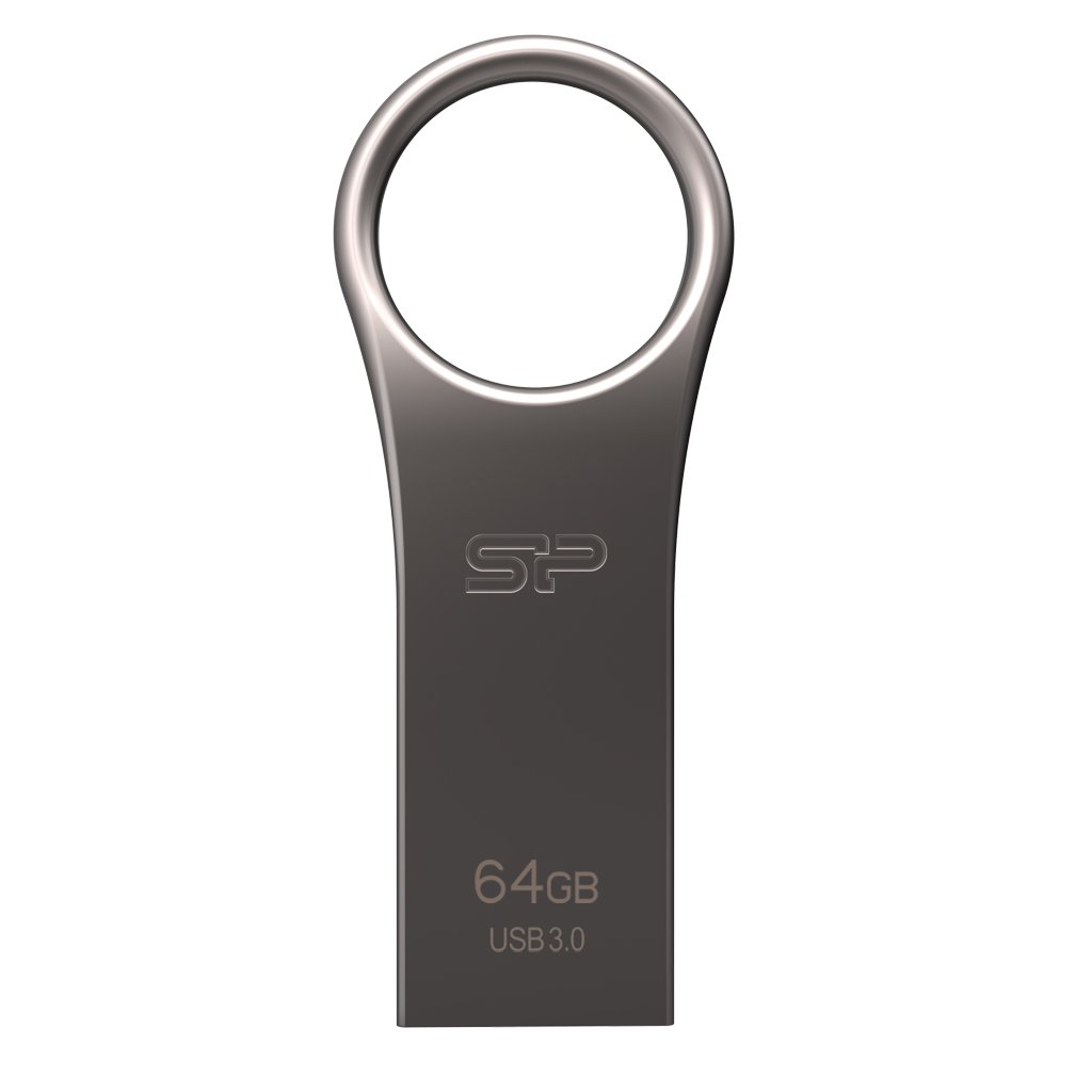 Silicon Power swivel dual flash drive titanium 64 gb
