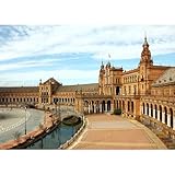 Rompecabezas de 3000 piezas para adultos, pintoresco palacio de Sevilla en España con arquitectura europea, regalo y juego educativo para adolescentes