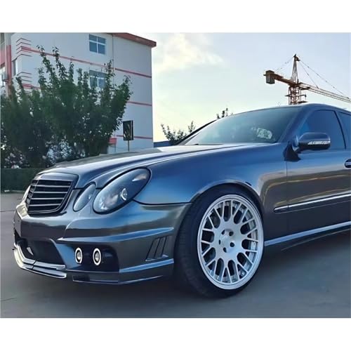 Rejilla central de parachoques W211 para Mercedes Clase E E200 E240 E350 repuesto frontal negro 3