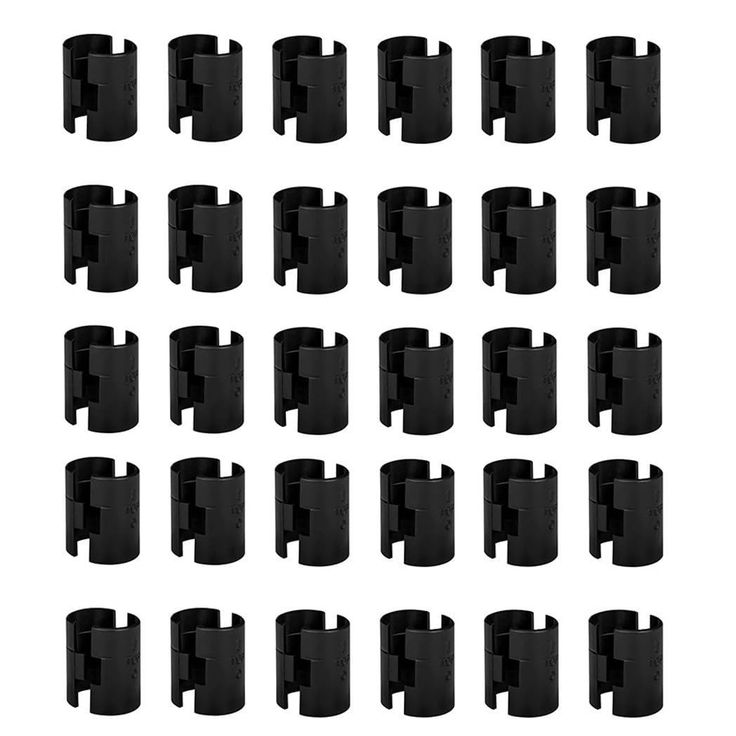 48PCS/24PairsWire Shelf Clips for 1 inches Post, Plastic Shelf Locking Clips, Shelving Sleeves Replacements for Wire Shelving System