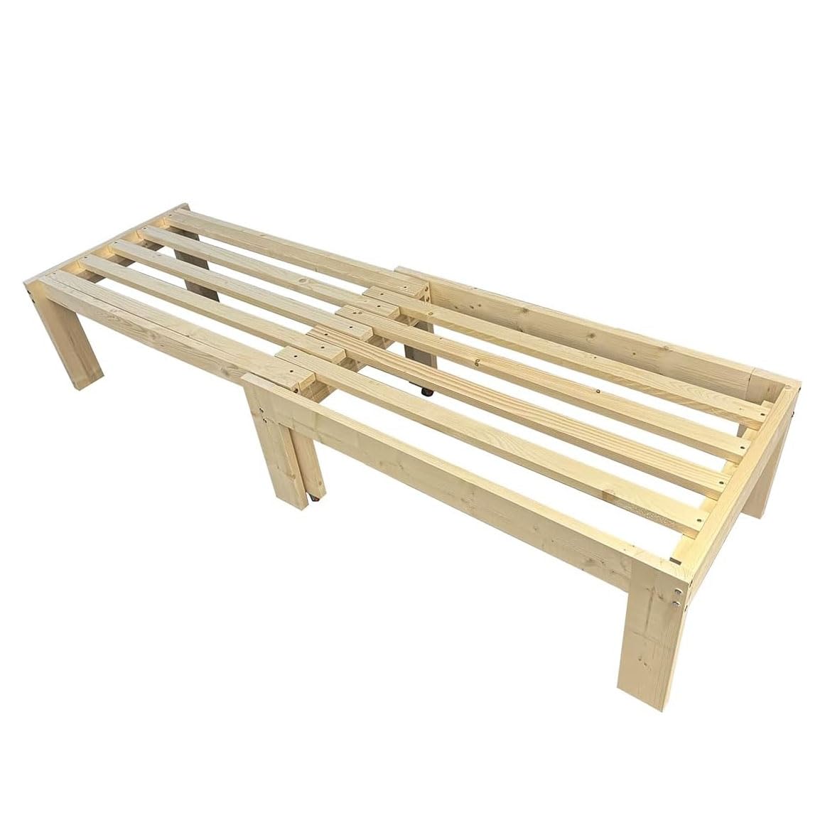 Amazon｜伸長式ベッド 2way 無垢 松材フレーム シングル すのこベッド