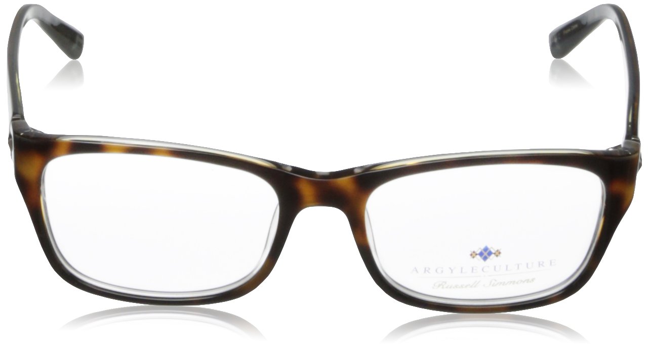 Argyleculture Men's Tatum Rectangular Prescription Eyeglass Frames, Tortoise, 56 mm