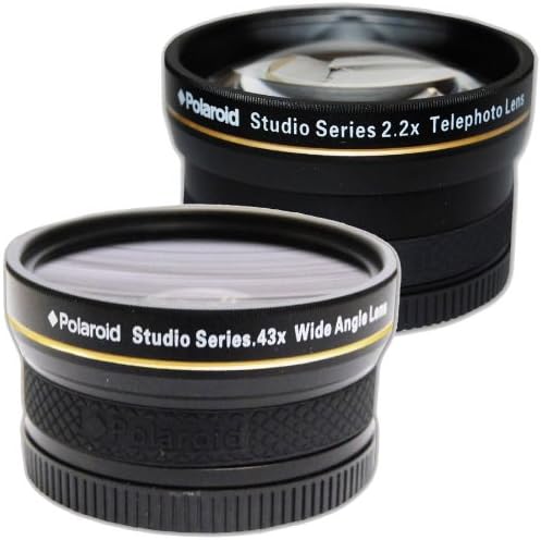 PLR Studio Series .43x High Definition Wide Angle Lens With Macro Attachment + PLR Studio Series 2.2X High Definition Telephoto Lens Travel Kit For The Canon Digital EOS Rebel SL1 (100D), T5i (700D), T4i (650D), T3 (1100D), T3i (600D), T1i (500D), T2i (550D), XSI (450D), XS (1000D), XTI (400D), XT (350D), 1D C, 70D, 60D, 60Da, 50D, 40D, 30D, 20D, 10D, 5D, 1D X, 1D, 5D Mark 2, 5D Mark 3, 7D, 6D Digital SLR Cameras Which Has Any Of These (18-55mm, 75-300mm, 50mm 1.4 , 55-200) Canon Lenses