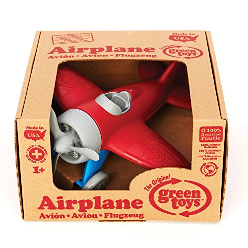 image for Green Toys Airplane - BPA Free, Phthalates Free, Red Aero Plane for Im