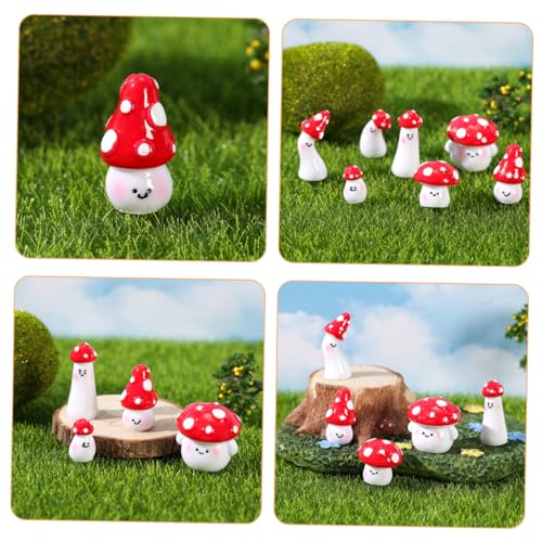 Miniatures champignons en résine de précision pour décor de micro paysage