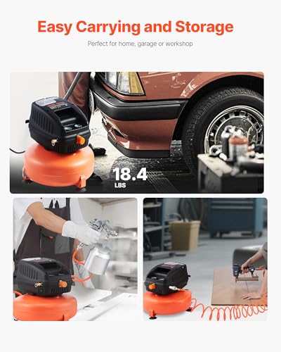 VEVOR 3 Gallon Oil-Free Pancake Compressor