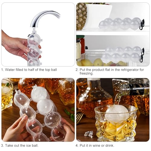 Molde para bolas de hielo redondas 2 piezas miniatura 4