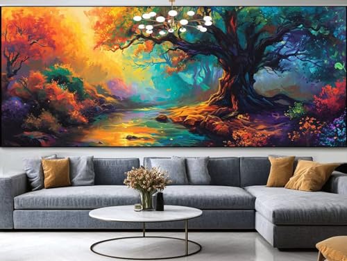 Tableau diamant coucher du soleil en kit complet, une idée cadeau femme originale en art crafts