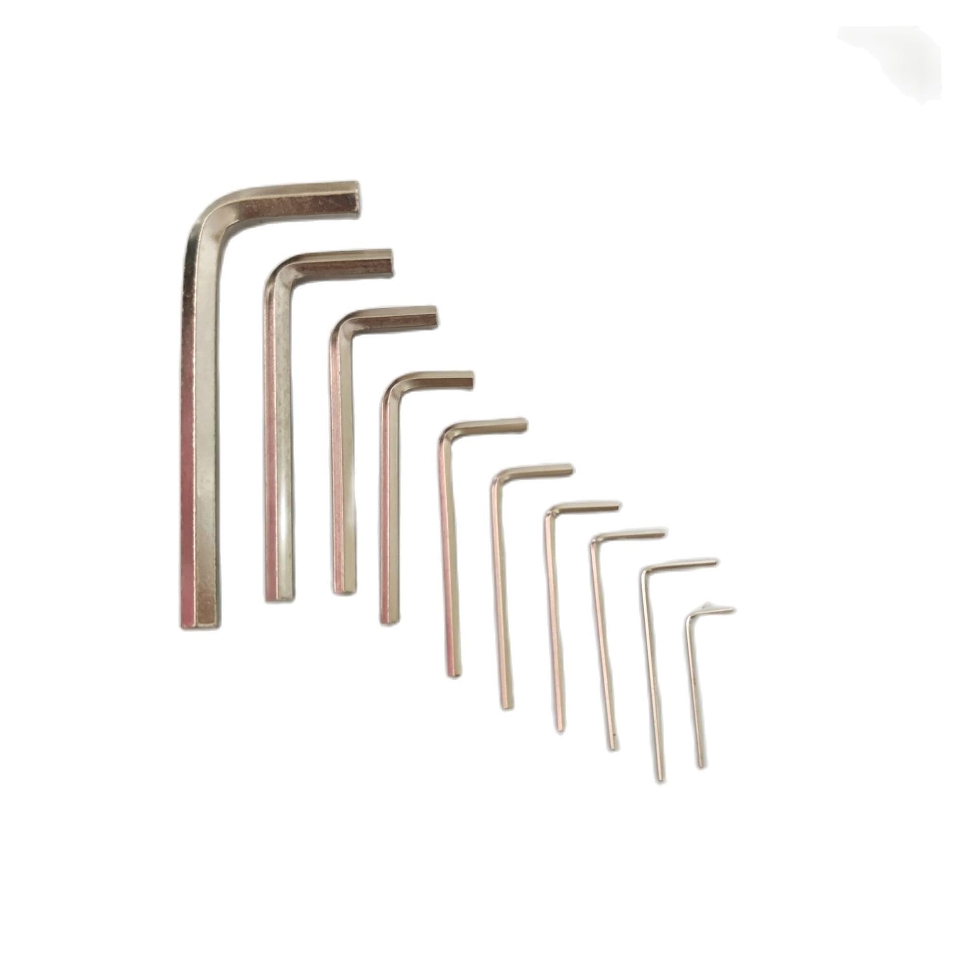 WEOODOER 1pcs Allen Wrench L Shaped Silver Black Hex Hexagon Key Wrench 0.9mm 1.27mm .5mm 2mm 2. 3mm 4mm 6mm 8mm(Silver,0.9MM)