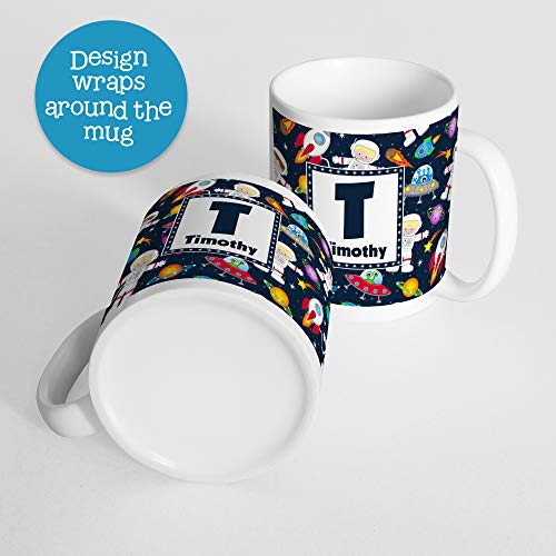 Taza infantil personalizada con diseño espacial miniatura 3