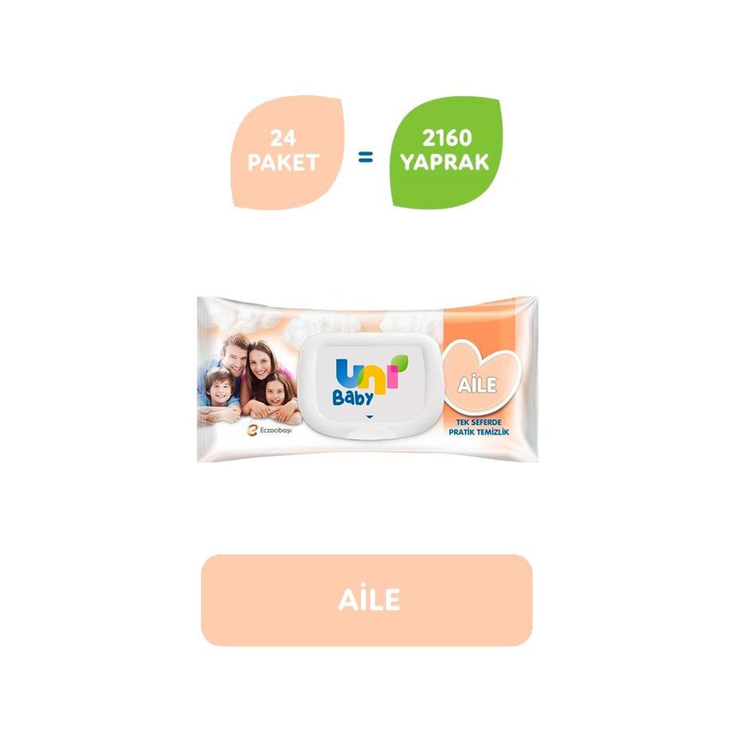 Uni Baby Aile Islak Mendil 24x90 960 Yaprak
