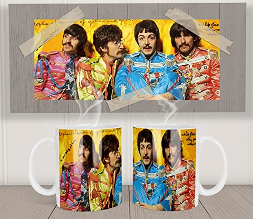 The Beatles Sgt. Pepper’s Lonely Hearts Club Band Tasse Blanche White Mug 325ml Ceramique - Les Beatles, Paul McCartney, John Lennon, RIngo Starr, George Harrison The Beatles Sgt. Pepper's Lonely Hearts Club Band Tasse Blanche White Mug 325ml Ceramique – Image 3