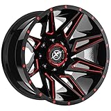 XF Off-Road XF-218 20x9 6x135 6x139.7 0 Cb 106.4 Gloss Black & Red Milled