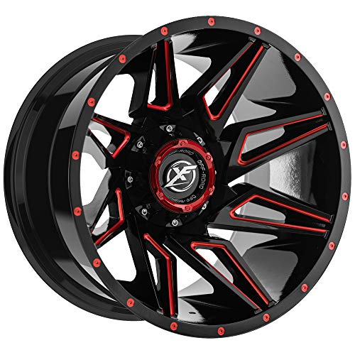 XF Off-Road XF-218 20x9 6x135 6x139.7 0 Cb 106.4 Gloss Black & Red Milled