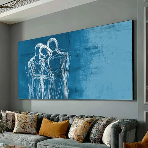 Œuvre d'art décorative de silhouettes familiales pour sublimer un mur blanc vide