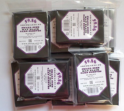 docsmagic.de 600 Double Mat Black Card Sleeves Small Size 62 x 89 - Schwarz - YGO - 10 Packs
