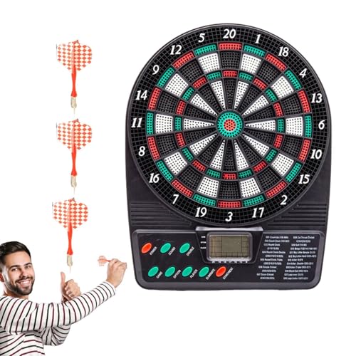Kit de tablero de dardos digital – Marcador electrónico con clasificación automática, tablero de juego con pantalla LCD | de juego interactivo para el hogar, bar, amigos, entretenimiento