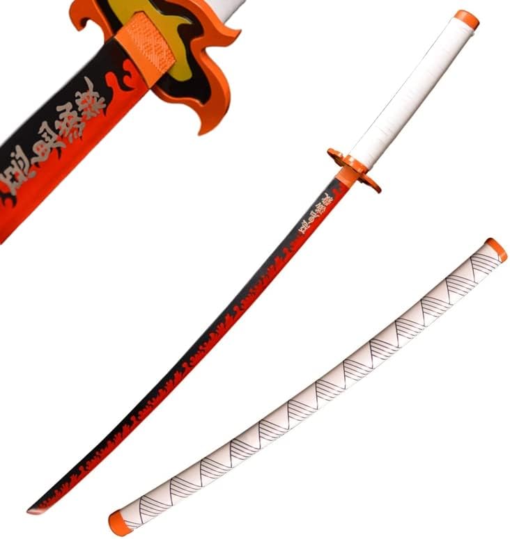 Sword Valley Demon Series Anime Sword - Slayers Katana｜40.9" Length｜Anime Original Texture Carbon Steel Blade Carving Symbol｜Non-Slip Grip｜for Cosplay & Display