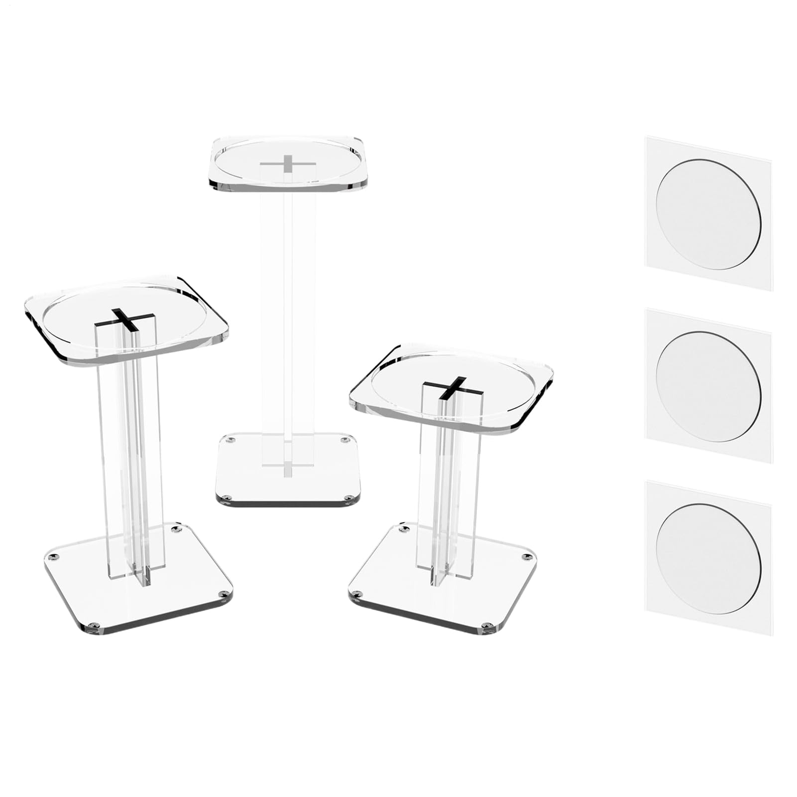 Support pour objets de collection 3 pièces idéal pour sublimer une table de fête