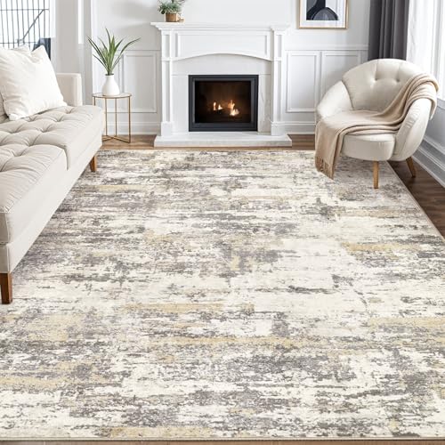 Area Rugs for Living Room: 5x7 Abstract Washable Rug Modern