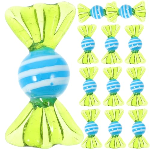 FAVOMOTO 12pcs Glass Candy Colorful Candy Crafts Candy Sculpture Crafts Glass Crystal Sweets Adornment Glass Crafts Ornament Home Decoration Candy Adornment Candy Glass Crafts