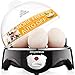 Alcyoneus Rapid Egg Cooker, Electric Egg Boiler, Noise-Free Hard Boiled Egg Cooker with Auto Shut Off & 7-Capacity, Suitable for Poached Egg, Scrambled Eggs, Omelets - Black