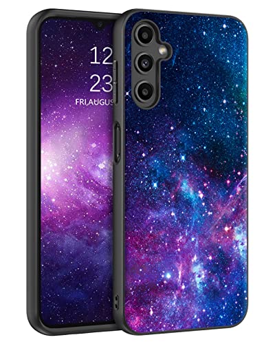 BENTOBEN Phone Case for Samsung Galaxy A14 5G/ 4G, Samsung Galaxy A14 5G/ 4G Slim Case, Glow in the Dark Nebula Pattern Soft Silicone Shockproof Protective Covers for Samsung Galaxy A14 5G/ 4G Purple