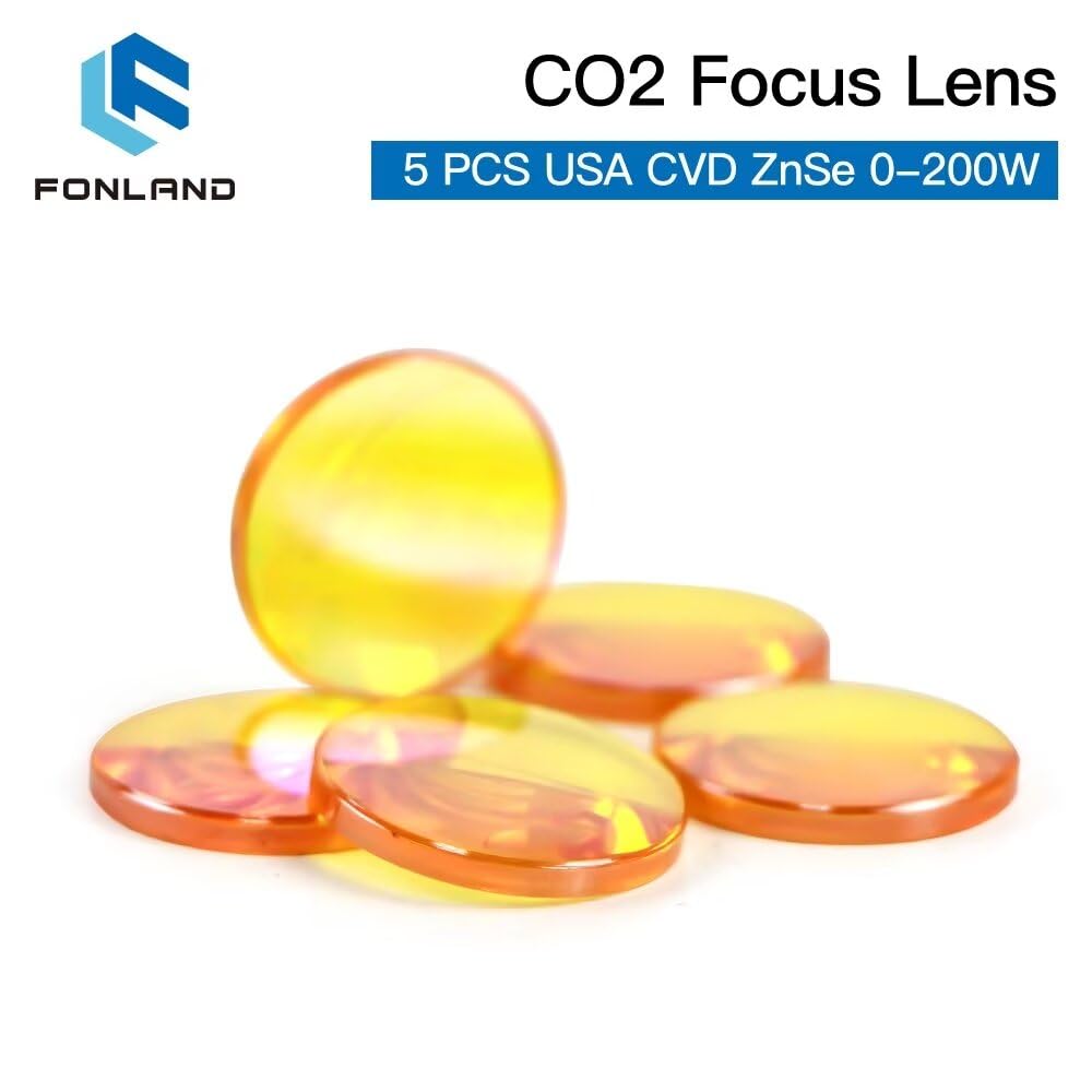 5 lenti di messa a fuoco laser CO2 USA CVD ZnSe DIA 20 mm FL 38.1/50.8/63.5/76.2 mm per macchina di incisione laser CO2