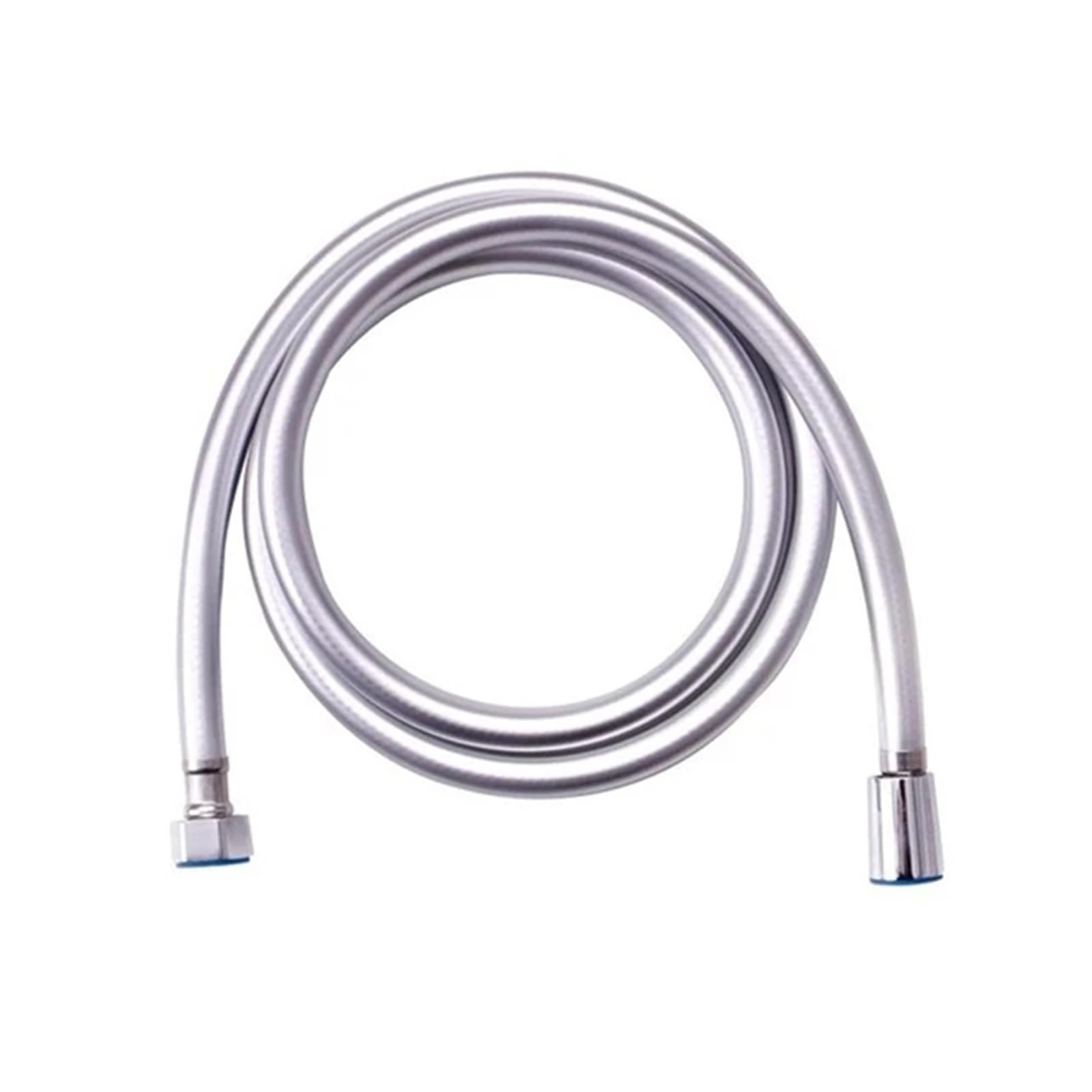 Djskldf Silver Pvc Tubo Pvc 1.5/2/3/4M Pvc High Pressure Shower Hose Golden Flexible Tube For Bathroom Head Anti Winding(,150Cm)