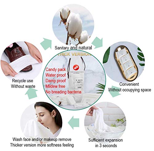Compressed Towels, Travel Towel, Camping Towel, Camping Wipes, Camping Towels, Hiking Towel, Disposable Towels For Demanding Clients Thicker Larger Softer Face Hand Towels, 100% Cotton, 20Pcs #TOP7