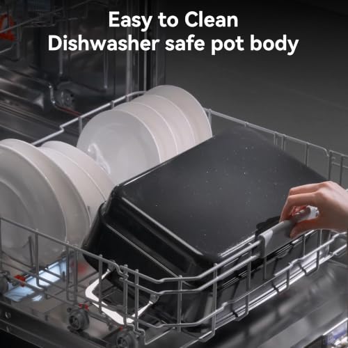Image of Slow Cooker 10-Quart - PFOA-Free Ceramic Coating, Oven Safe to 450F | Keep Warm Function for Large Family Gatherings (Includes Silicone Spoon)