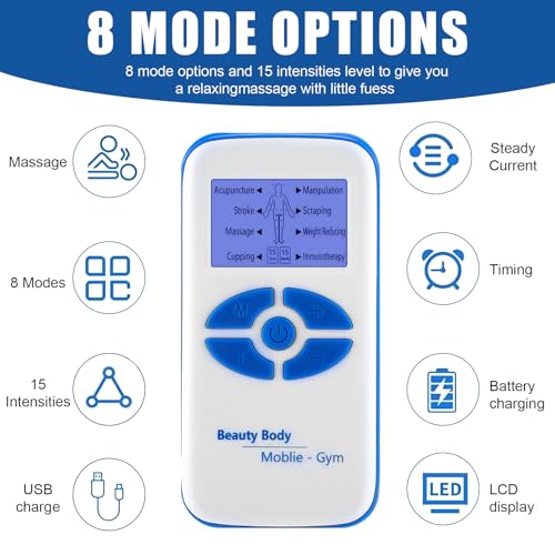 Image of Period Simulator Machine for Men,Period Pain Simulator for Men,8 Modes Period Cramp Simulator,with 10 Replacement Pads,for Muscle /Back /Shoulder /Neck /Leg /Calf Pain Relief