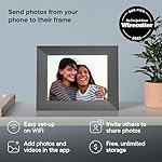 Aura Mason WiFi Digital Picture Frame | Wirecutter's Best Digital Frame for Gifting | Send Photos from Your Phone | Quick, Easy Setup in Aura App | Free Unlimited Storage | Black - Image 2