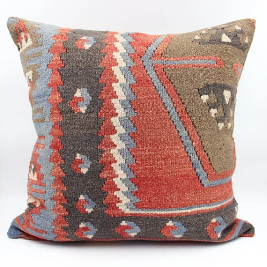 Oriental kilim pillow cover 24x24 inch Huge sitting