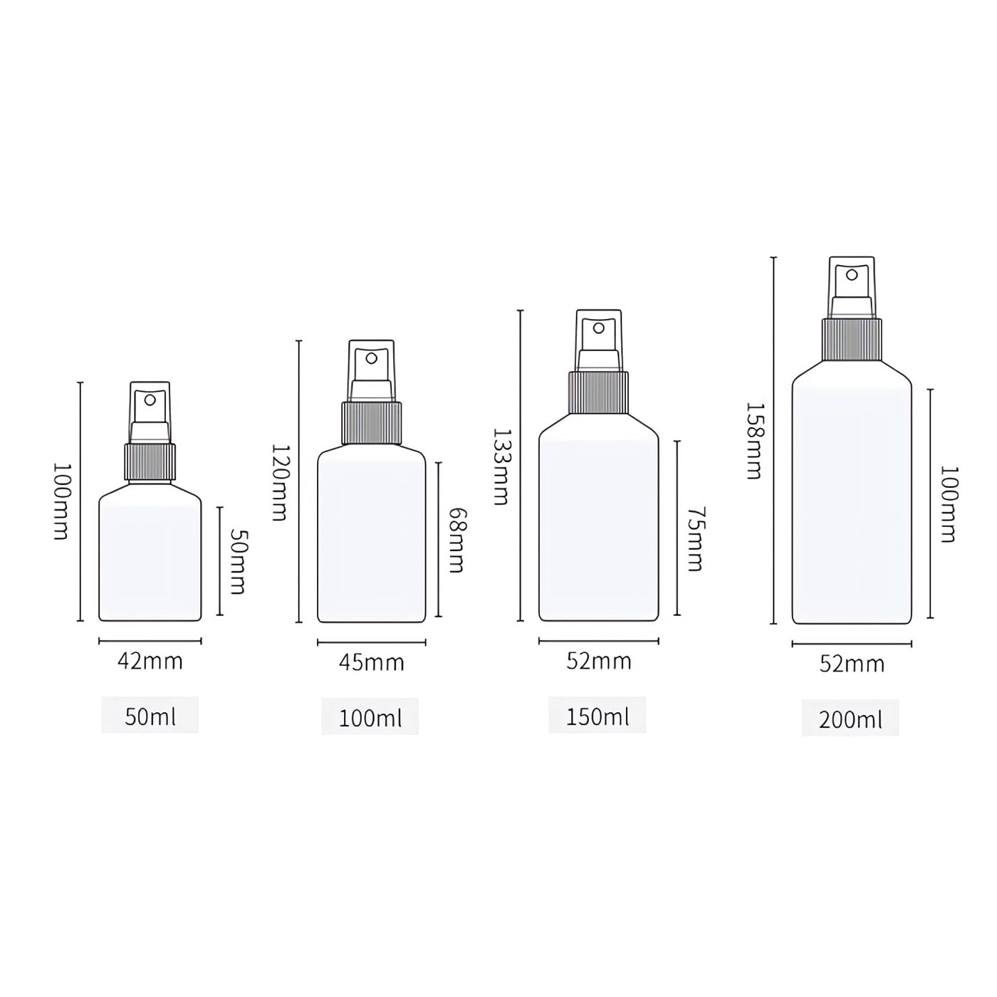 24 Stück, 150ml Grün Plastik Kunststoff Sprühflasche Mit Klar Sprüher Nachfüllbar Tragbares Kunststoff Zerstäuber Für Flugreisen oder Outdoor Sportarten