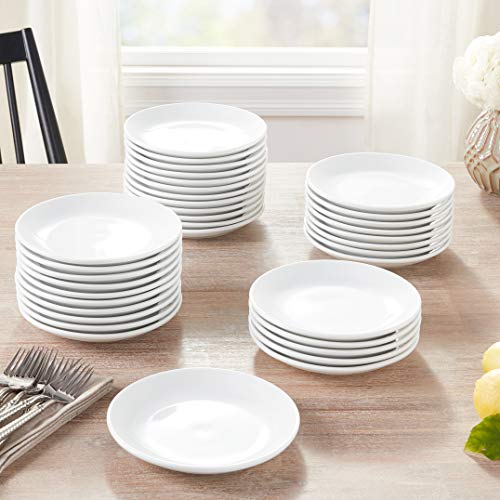 Cac China Cop-22 Coupe 8-Inch Super White Porcelain Plate, Pack Of 36 #TOP4