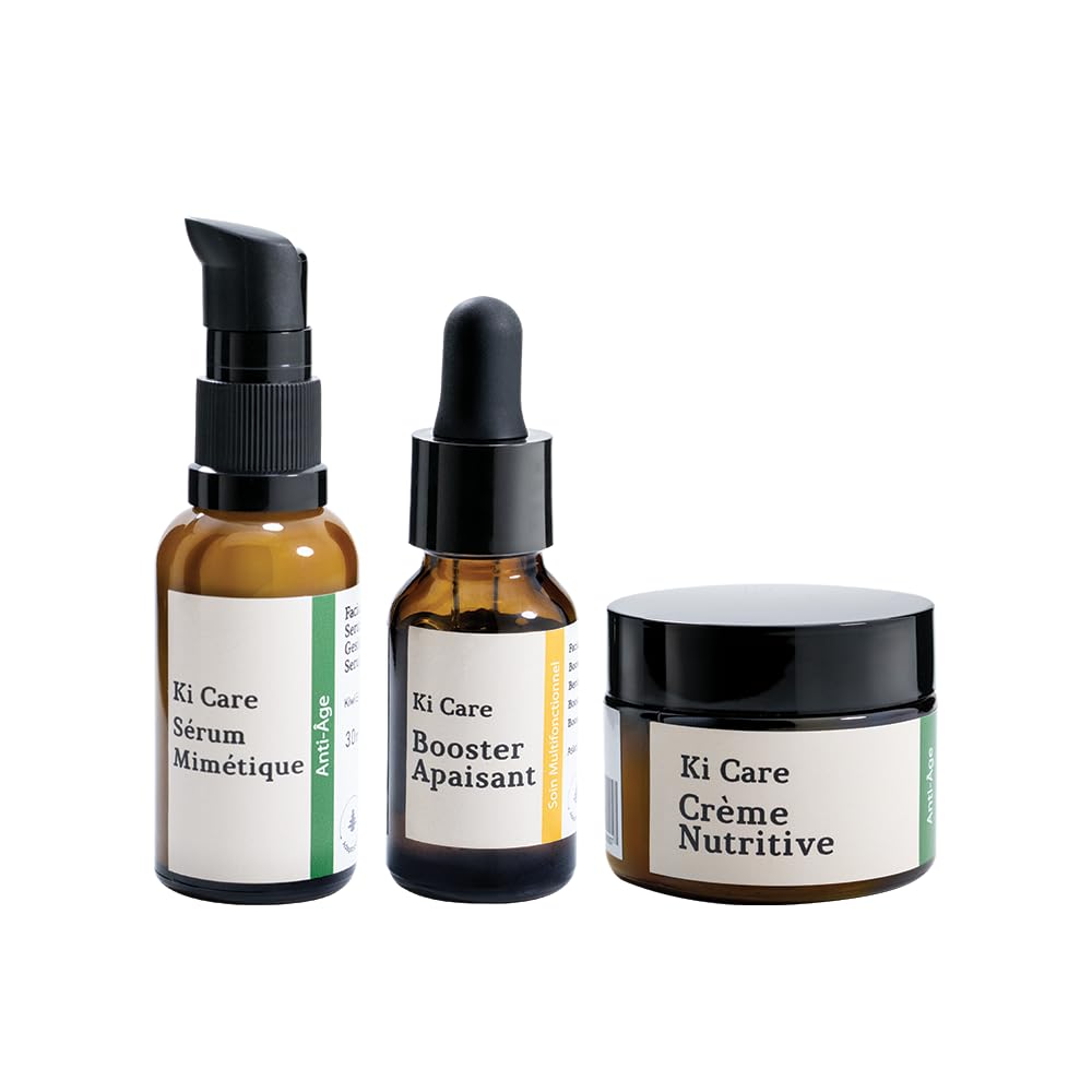 Rutina Facial Derm Repair para pieles Maduras Sensibles ó con Rosácea: Kit Cuidado de la Piel con Mimetic Serum, Soothing cream y Booster Calmante - Ki Care