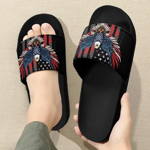 Image of Footwear for Mens Open Toe Athletic Sandals Anti-Slip Sole Slide Sandals Pillow House Flat Shoes Comfortable Slip On Slippers for Indoor & Outdoor