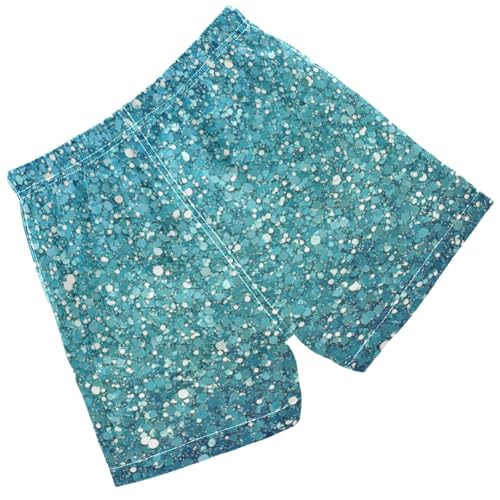 Pigsaly Boys Swim Trunks Mint Green Sky Blue Gradient Flashing Glitter Boys Board Shorts Swimsuit Swimwear Bathing Suit 4T2