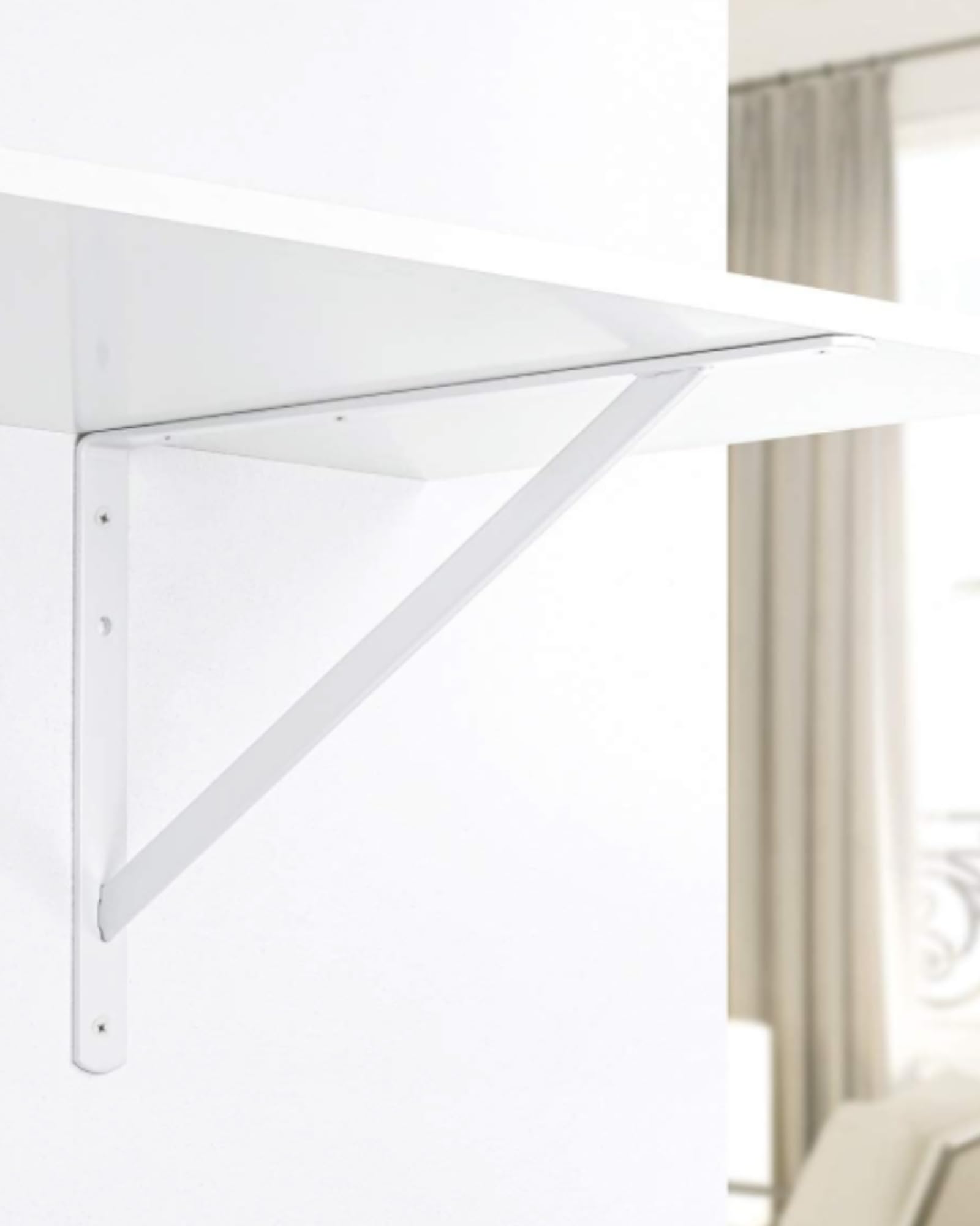 Schwerlastwinkel [ATHENA] 10 Stück Regalwinkel I Tiefe 500 mm I Schwerlastkonsole Weiß I Wandhalterung Regal Tragkraft 300 kg I Winkel Metall massiv | Metallwinkel 90 grad