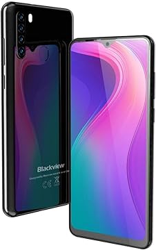 4G Mobile Phone Blackview A80 PRO Android Phones 6 49 inches Waterdrop Full Screen 4GB 64GB Quad Rear Camera 4680mAh Big Battery Dual SIM Free Smartphone with Fingerprint Face ID Black