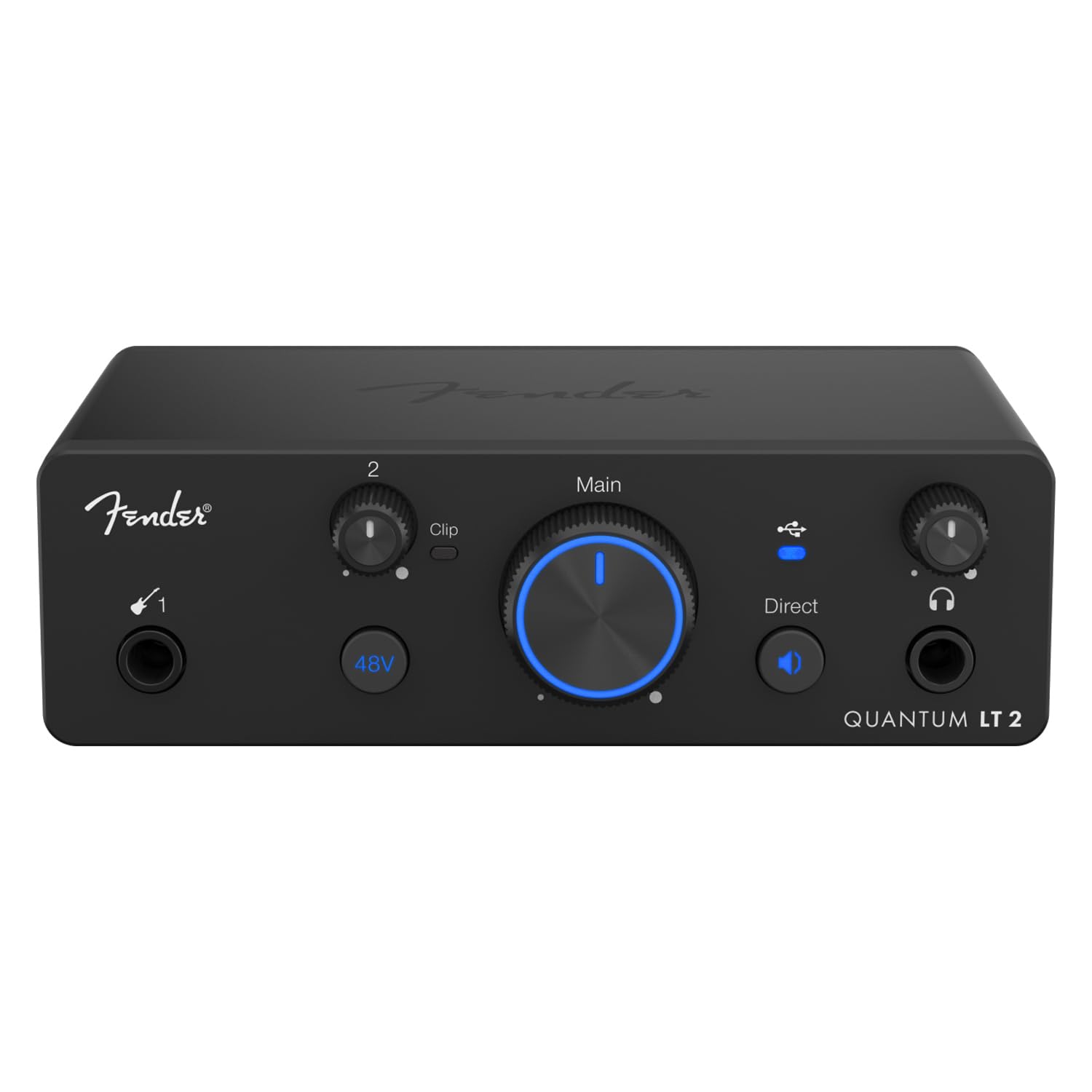 Fender Quantum LT 2 - Interfaz de audio USB-C (2 x 2 canales, con cable jack keepdrum)