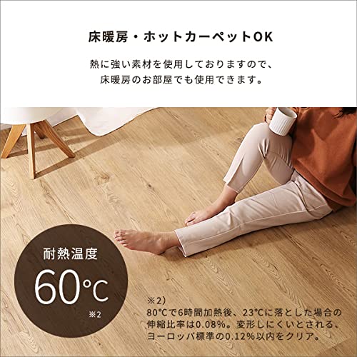 はめ込み式フロアタイル ホワイトオーク はめ込み式フロアタイル 48枚(ホワイトオーク 約6畳分) | ニトリネット
