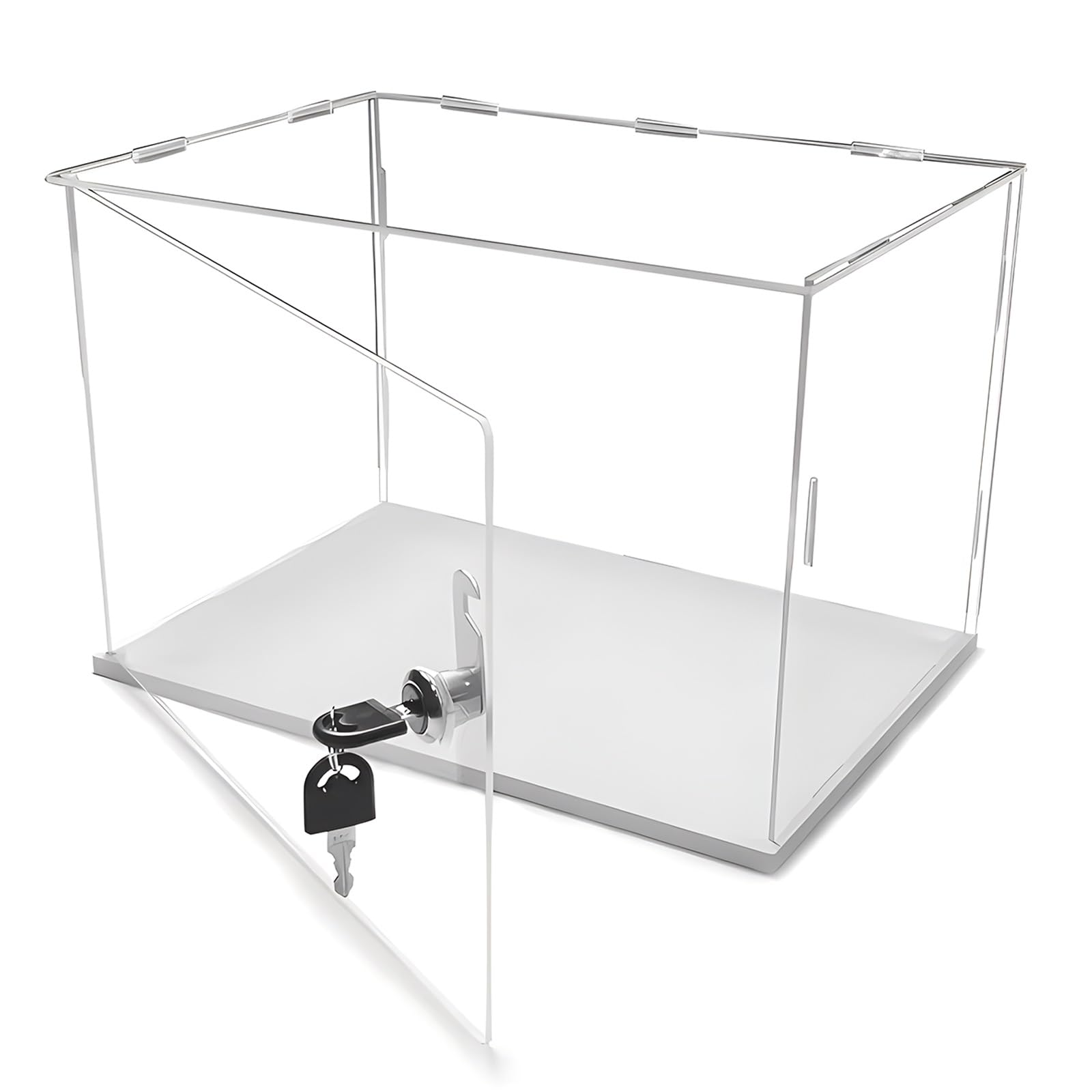 Vitrina metacrilato Vitrina Expositora Acrílica con Cerradura para Figuras, Muñecas Y Juguetes; Caja Organizadora De Almacenamiento A Prueba De Polvo con Llave(40x35x30cm(16"x14"x12"))