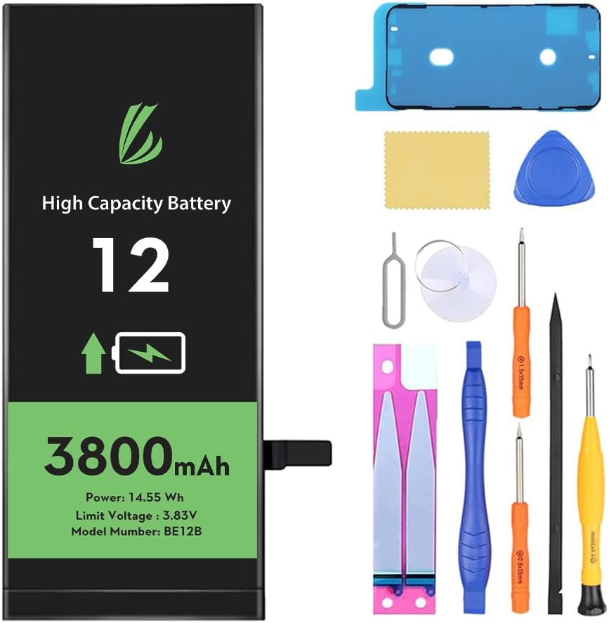 LL TRADERBattery for iPhone 12/12 Pro, 3800mAh Lithium-Ion Battery High Capacity with All Repair Tools