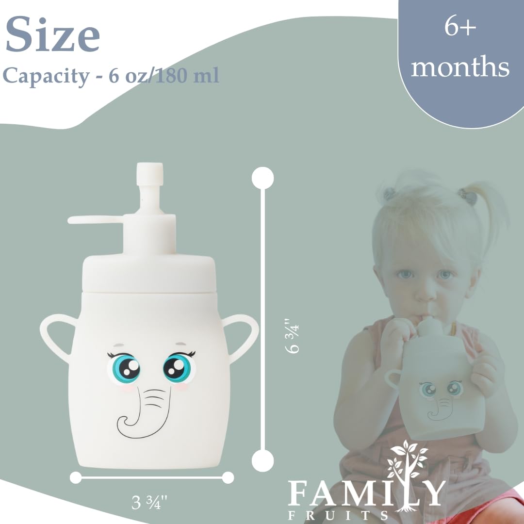 Sacchetti riutilizzabili per alimenti per bambini piccoli e neonati (confezione da 2) – Sacchetti per alimenti in silicone per uso alimentare, facili da riempire – Sacchetti riutilizzabili per bambini